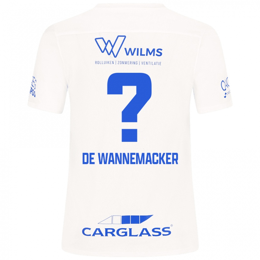 Kinderen August De Wannemacker #0 Wit Uitshirt Uittenue 2024/25 T-Shirt