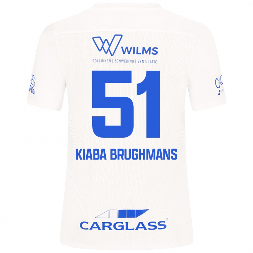 Kinderen Lucca Kiaba Brughmans #51 Wit Uitshirt Uittenue 2024/25 T-Shirt