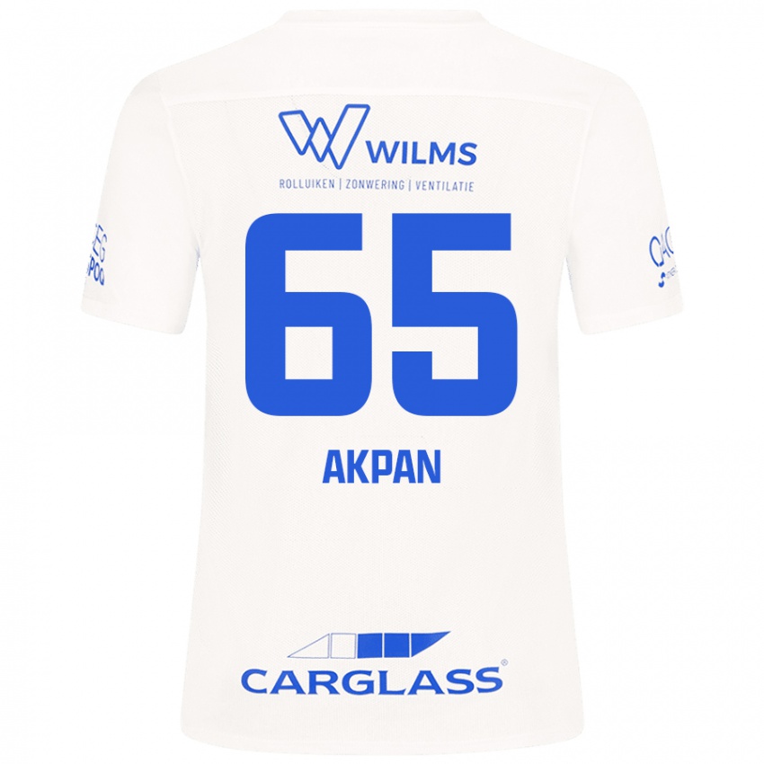 Kinderen Christian Akpan #65 Wit Uitshirt Uittenue 2024/25 T-Shirt