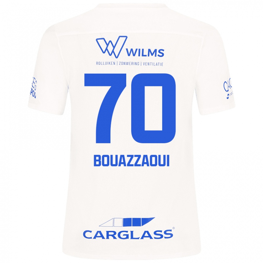 Kinderen Ilyas Bouazzaoui #70 Wit Uitshirt Uittenue 2024/25 T-Shirt