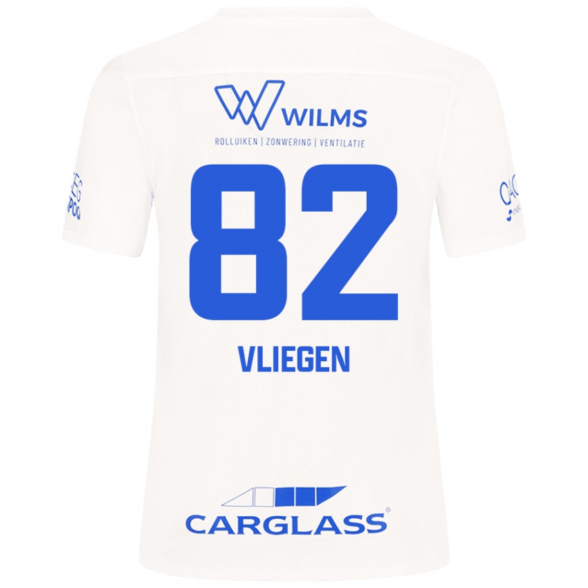 Kinderen Olivier Vliegen #82 Wit Uitshirt Uittenue 2024/25 T-Shirt