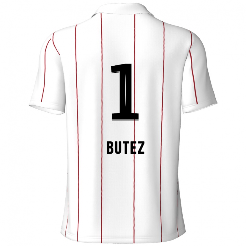 Kinderen Jean Butez #1 Wit Zwart Uitshirt Uittenue 2024/25 T-Shirt