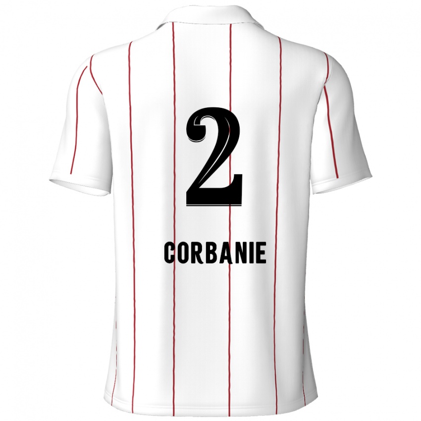 Kinderen Kobe Corbanie #2 Wit Zwart Uitshirt Uittenue 2024/25 T-Shirt