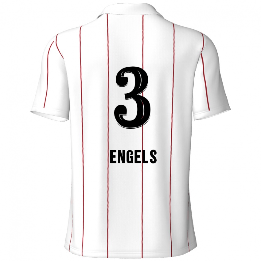 Kinderen Björn Engels #3 Wit Zwart Uitshirt Uittenue 2024/25 T-Shirt