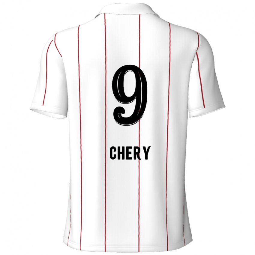 Kinderen Tjaronn Chery #9 Wit Zwart Uitshirt Uittenue 2024/25 T-Shirt