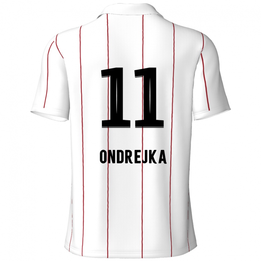 Kinderen Jacob Ondrejka #11 Wit Zwart Uitshirt Uittenue 2024/25 T-Shirt