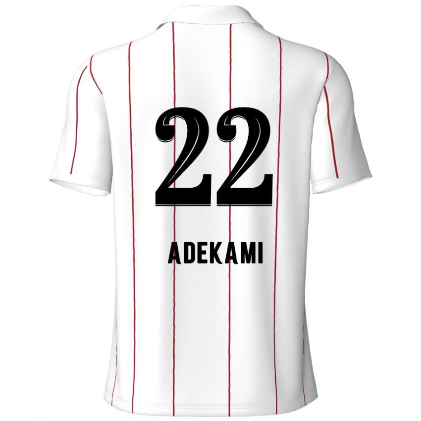 Kinderen Farouck Adekami #22 Wit Zwart Uitshirt Uittenue 2024/25 T-Shirt