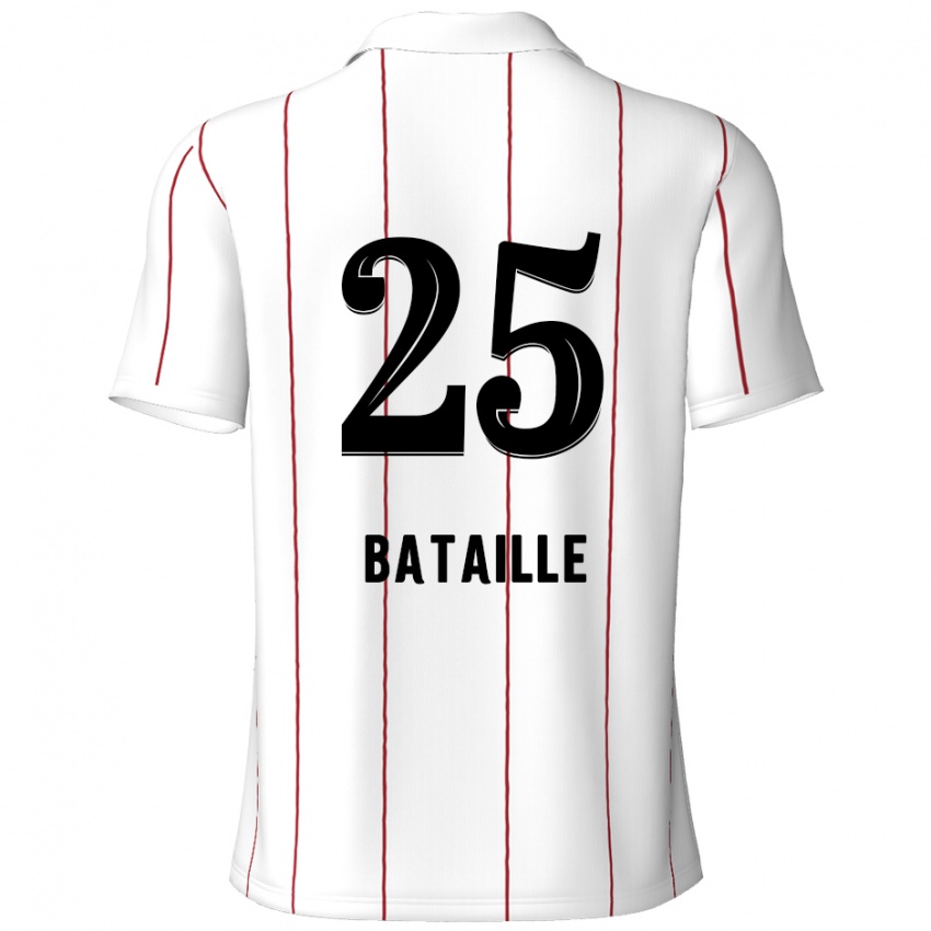 Kinderen Jelle Bataille #25 Wit Zwart Uitshirt Uittenue 2024/25 T-Shirt