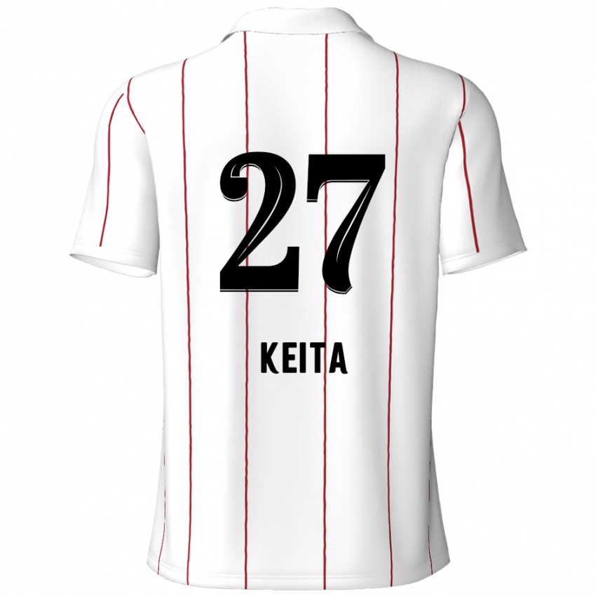 Kinderen Mandela Keita #27 Wit Zwart Uitshirt Uittenue 2024/25 T-Shirt