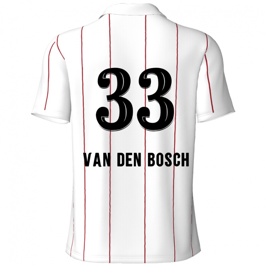 Kinderen Zeno Van Den Bosch #33 Wit Zwart Uitshirt Uittenue 2024/25 T-Shirt