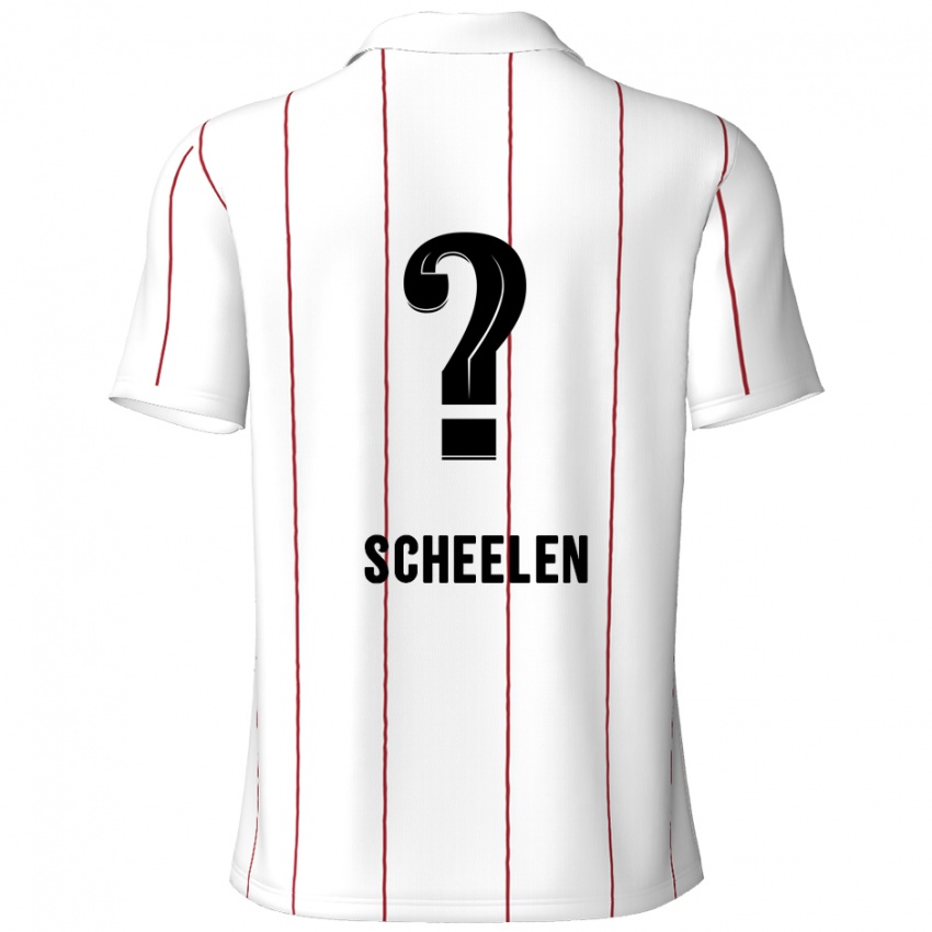 Kinderen Thijme Scheelen #0 Wit Zwart Uitshirt Uittenue 2024/25 T-Shirt