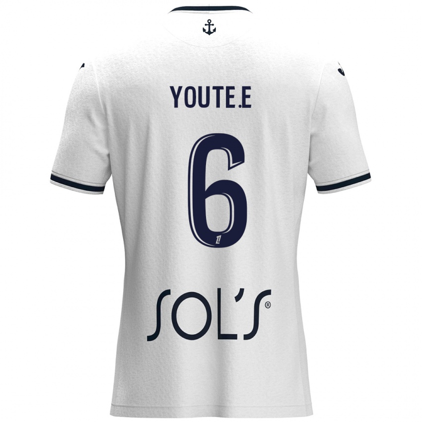 Kinderen Étienne Youté Kinkoué #6 Wit Donkerblauw Uitshirt Uittenue 2024/25 T-Shirt