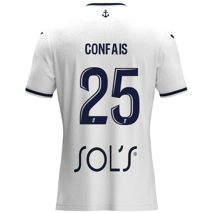 Kinderen Aloïs Confais #25 Wit Donkerblauw Uitshirt Uittenue 2024/25 T-Shirt