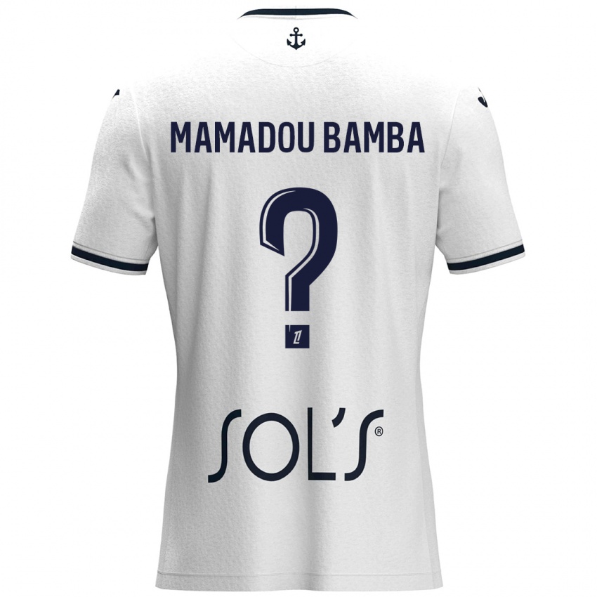 Kinderen Ben Mamadou Bamba #0 Wit Donkerblauw Uitshirt Uittenue 2024/25 T-Shirt