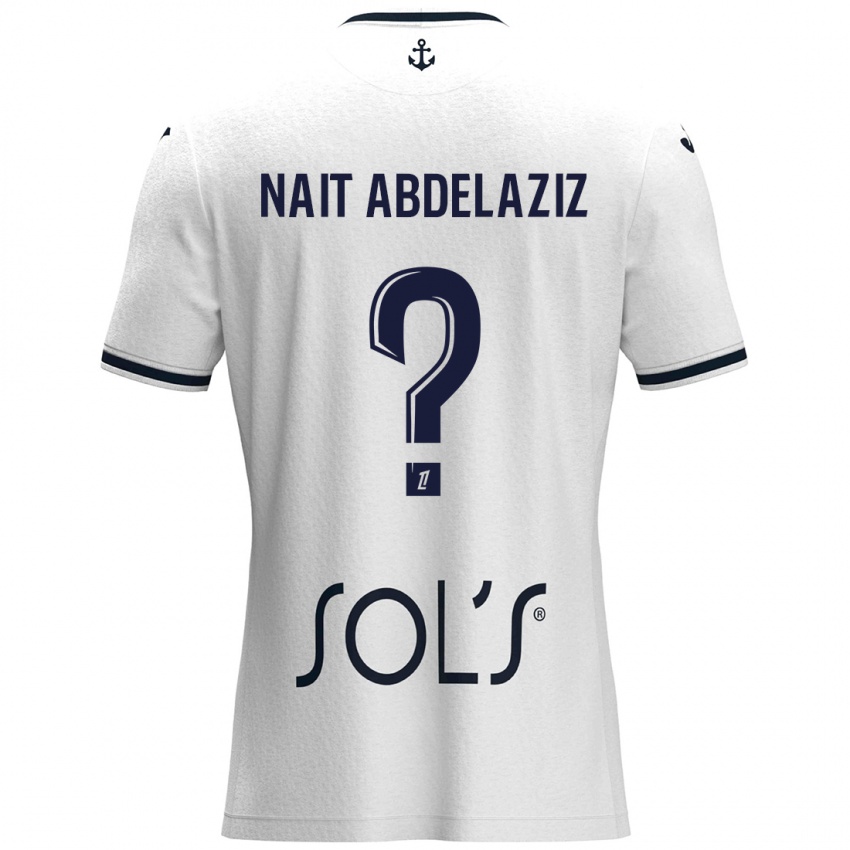 Kinderen Elias Naït Abdelaziz #0 Wit Donkerblauw Uitshirt Uittenue 2024/25 T-Shirt