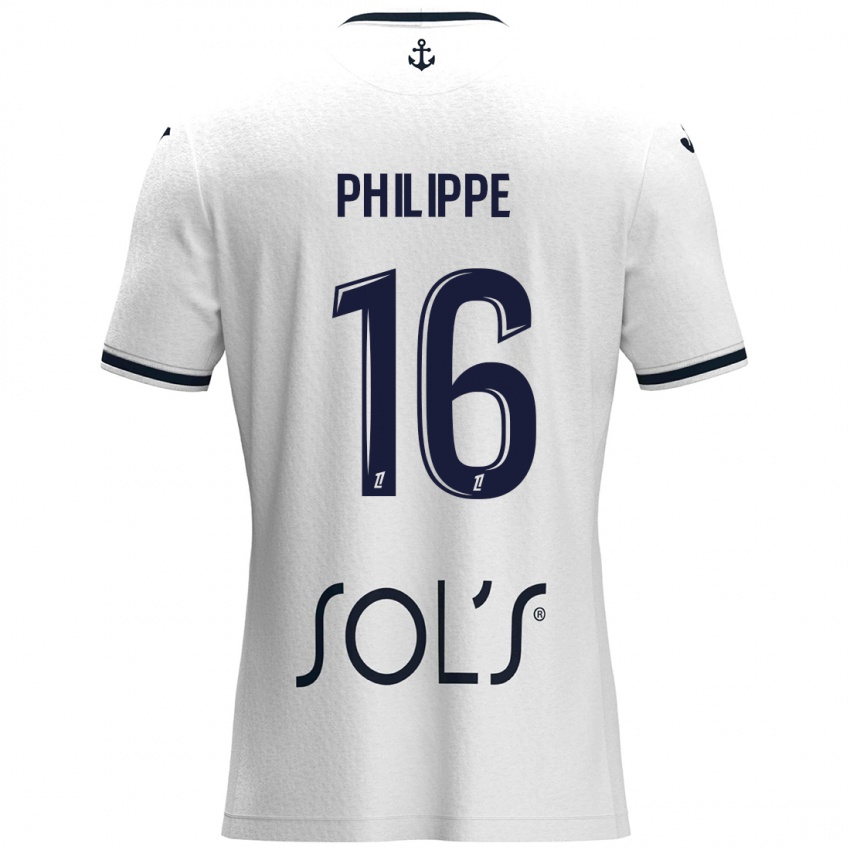 Kinderen Laëtitia Philippe #16 Wit Donkerblauw Uitshirt Uittenue 2024/25 T-Shirt