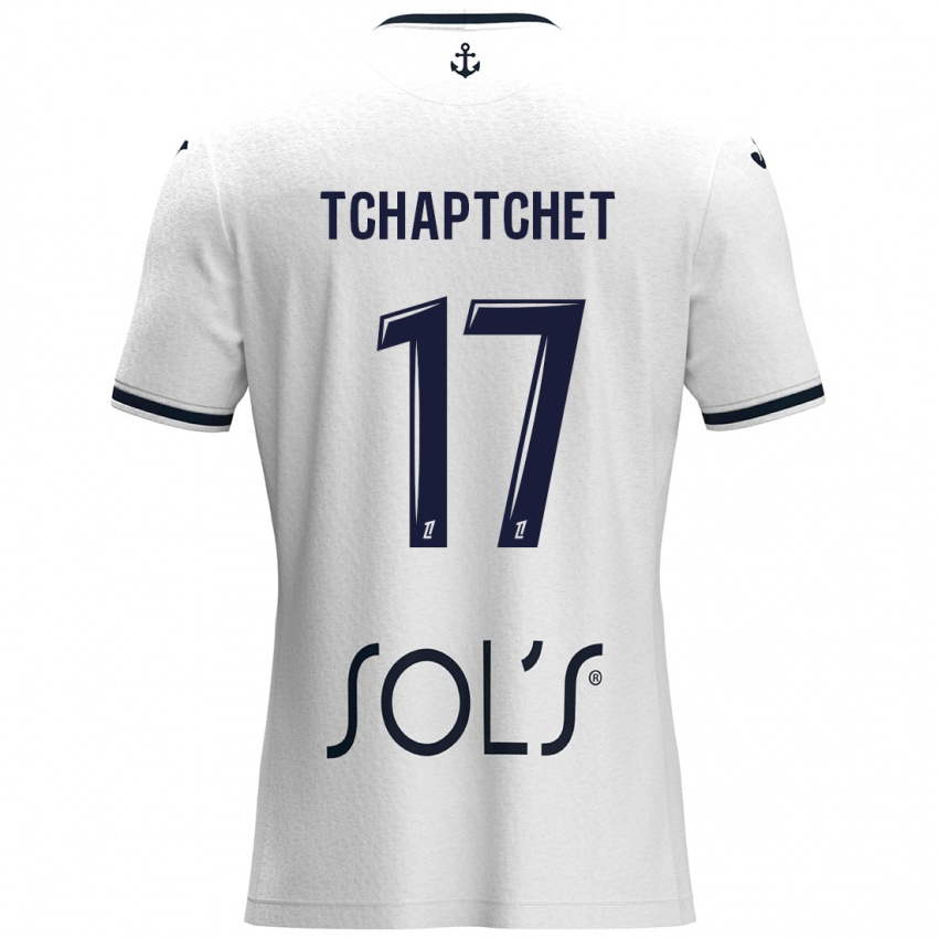 Kinderen Chanel Tchaptchet #17 Wit Donkerblauw Uitshirt Uittenue 2024/25 T-Shirt