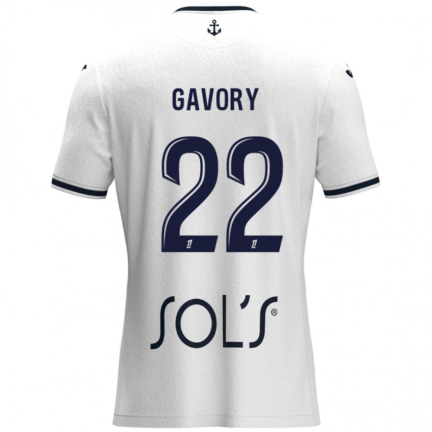 Kinderen Christy Gavory #22 Wit Donkerblauw Uitshirt Uittenue 2024/25 T-Shirt