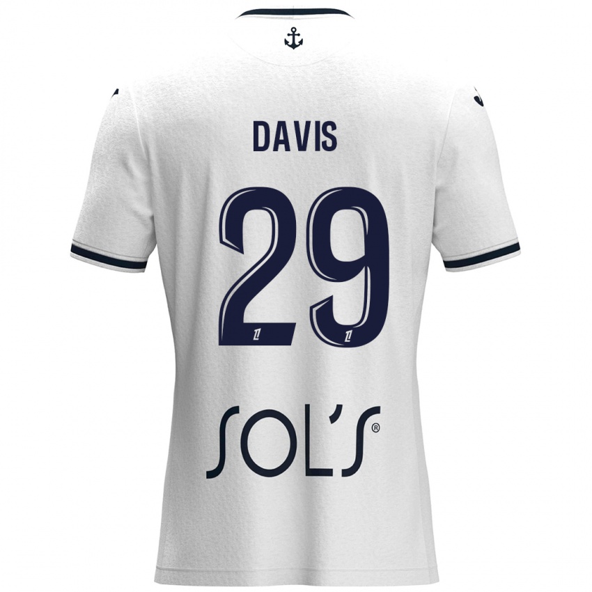 Kinderen Deja Davis #29 Wit Donkerblauw Uitshirt Uittenue 2024/25 T-Shirt