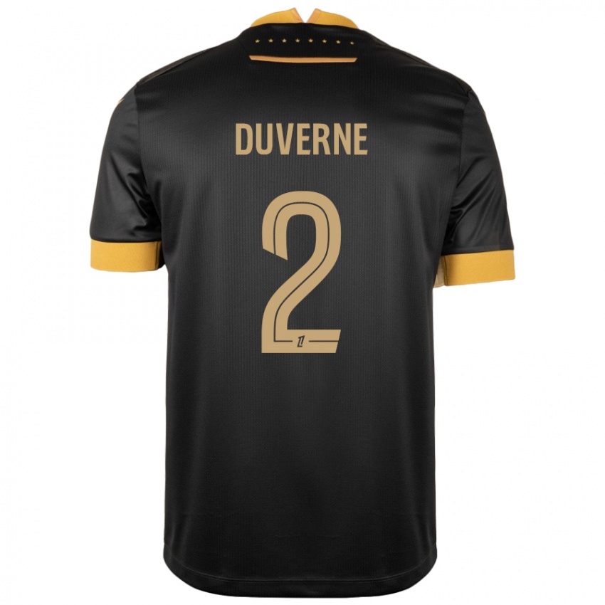 Kinderen Jean-Kévin Duverne #2 Zwart Bruin Uitshirt Uittenue 2024/25 T-Shirt