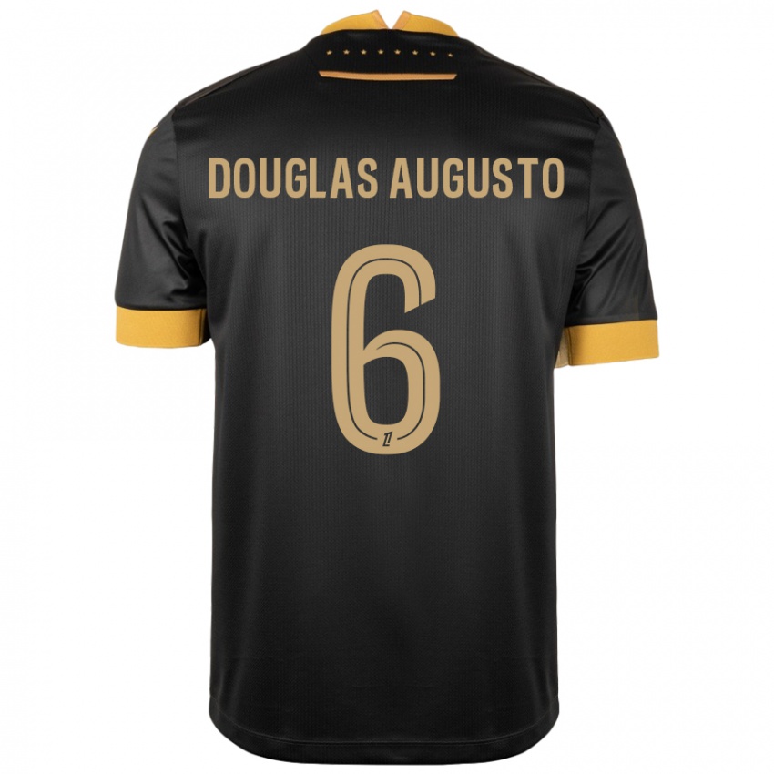 Kinderen Douglas Augusto #6 Zwart Bruin Uitshirt Uittenue 2024/25 T-Shirt