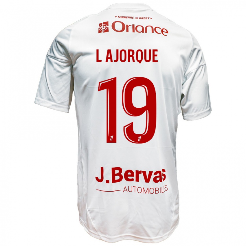 Kinderen Ludovic Ajorque #19 Wit Rood Uitshirt Uittenue 2024/25 T-Shirt