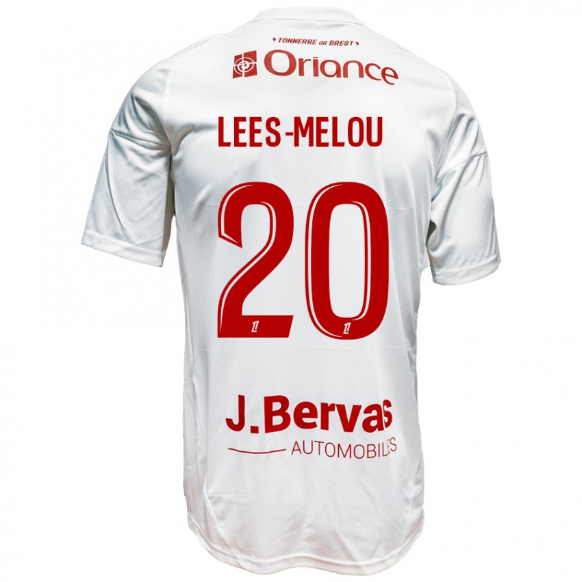 Kinderen Pierre Lees-Melou #20 Wit Rood Uitshirt Uittenue 2024/25 T-Shirt