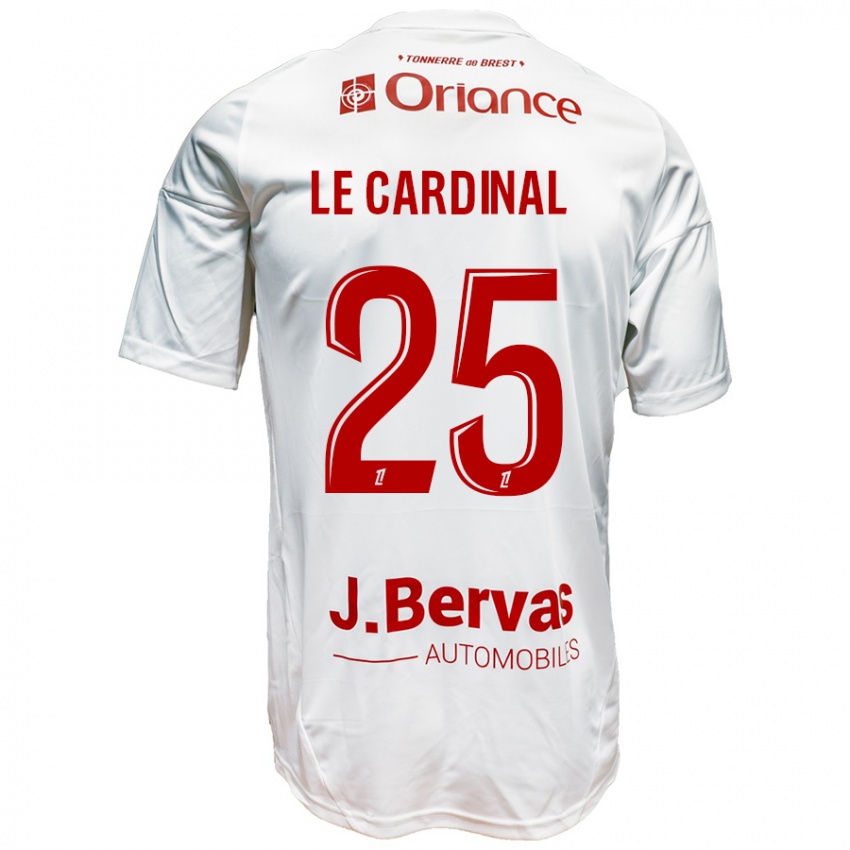 Kinderen Julien Le Cardinal #25 Wit Rood Uitshirt Uittenue 2024/25 T-Shirt