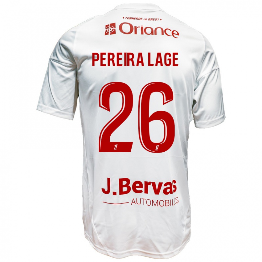 Kinderen Mathias Pereira Lage #26 Wit Rood Uitshirt Uittenue 2024/25 T-Shirt