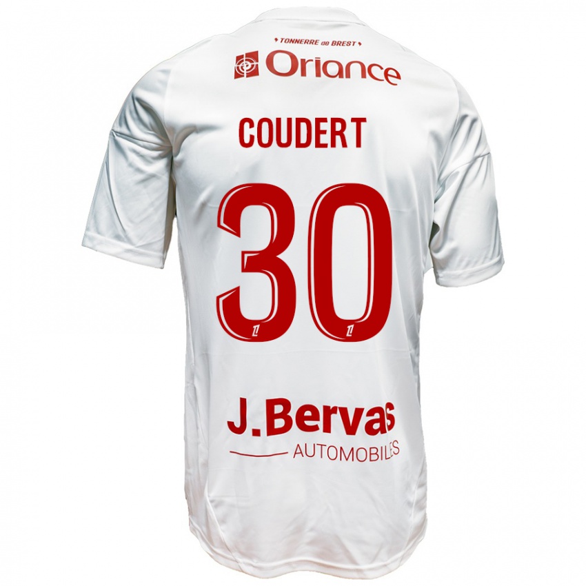 Kinderen Grégoire Coudert #30 Wit Rood Uitshirt Uittenue 2024/25 T-Shirt