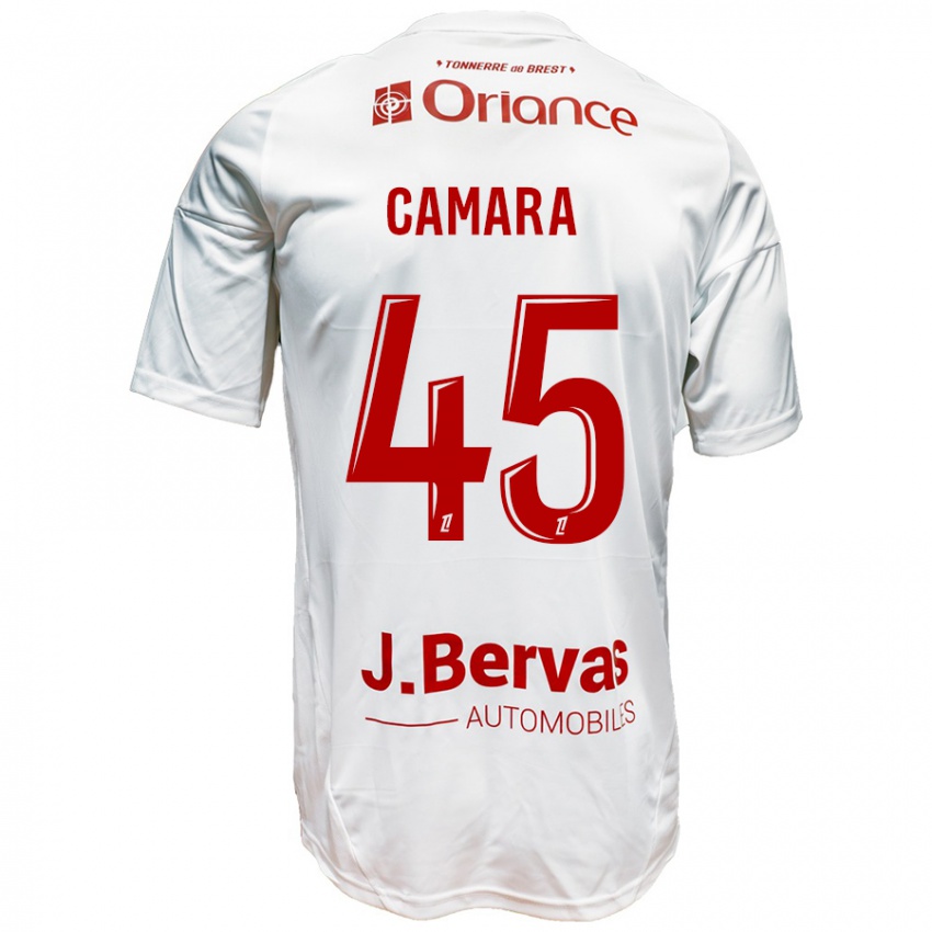 Kinderen Mahdi Camara #45 Wit Rood Uitshirt Uittenue 2024/25 T-Shirt