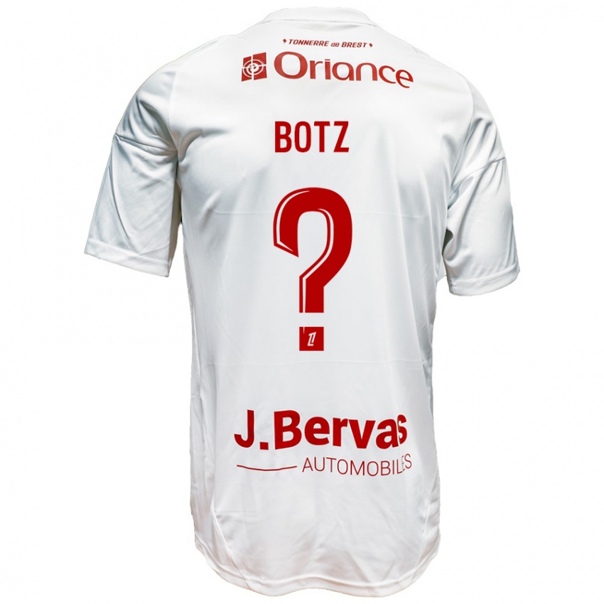 Kinderen Léo Botz #0 Wit Rood Uitshirt Uittenue 2024/25 T-Shirt