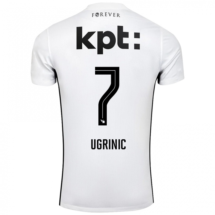 Kinderen Filip Ugrinic #7 Wit Zwart Uitshirt Uittenue 2024/25 T-Shirt