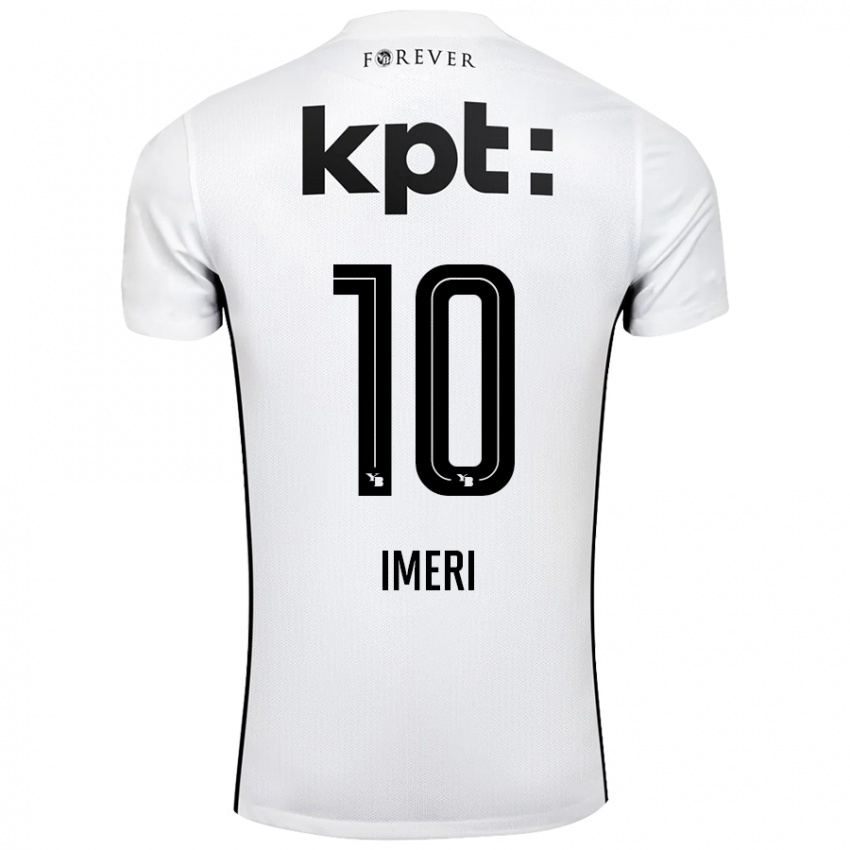 Kinderen Kastriot Imeri #10 Wit Zwart Uitshirt Uittenue 2024/25 T-Shirt