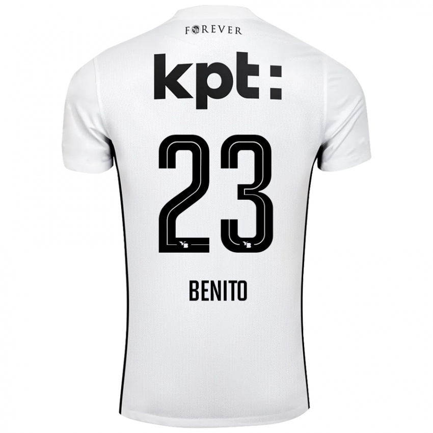 Kinderen Loris Benito #23 Wit Zwart Uitshirt Uittenue 2024/25 T-Shirt