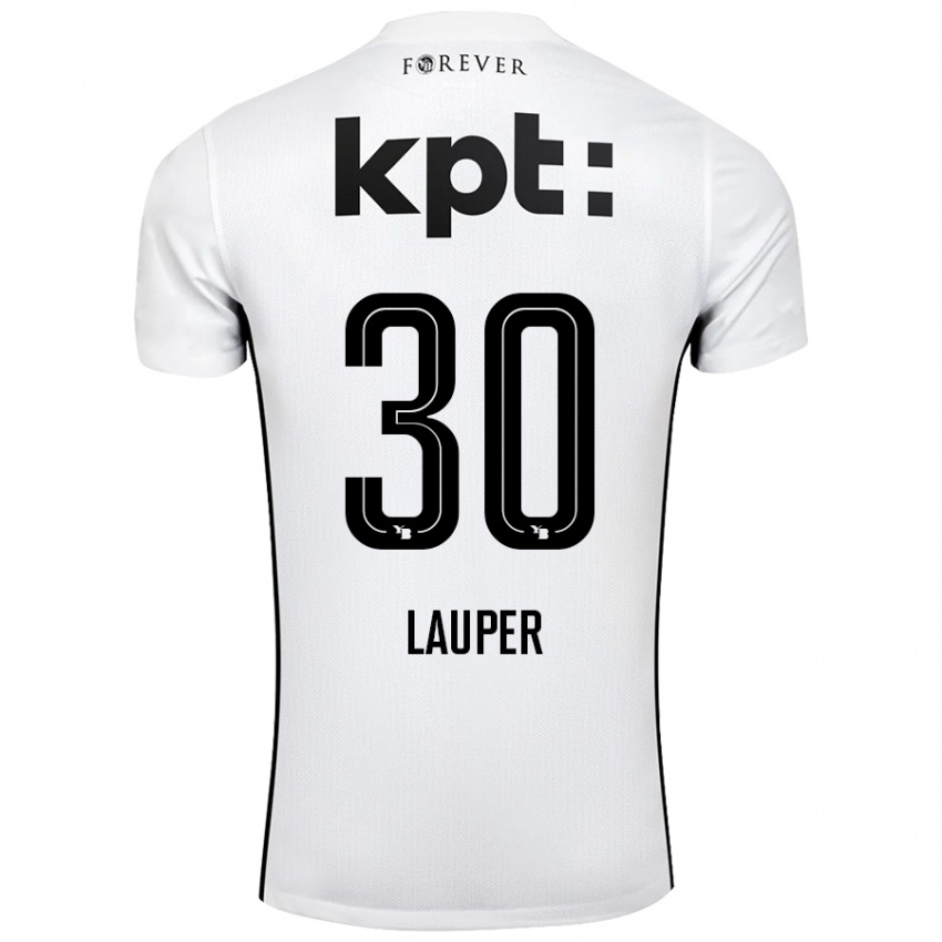 Kinderen Sandro Lauper #30 Wit Zwart Uitshirt Uittenue 2024/25 T-Shirt