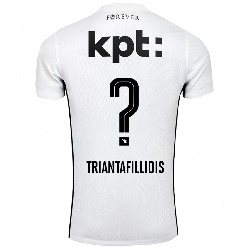 Kinderen Nevin Triantafillidis #0 Wit Zwart Uitshirt Uittenue 2024/25 T-Shirt