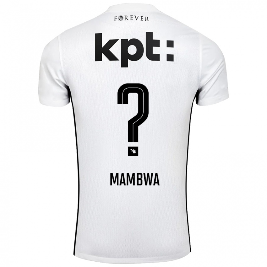 Kinderen Olivier Mambwa #0 Wit Zwart Uitshirt Uittenue 2024/25 T-Shirt