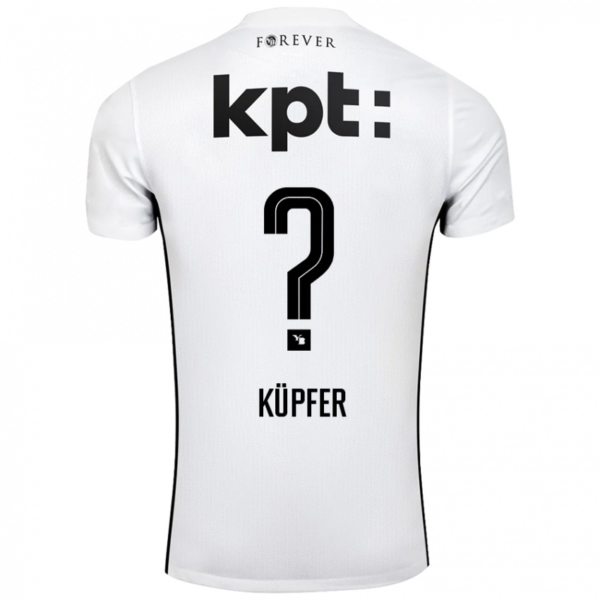 Kinderen Eliah Küpfer #0 Wit Zwart Uitshirt Uittenue 2024/25 T-Shirt