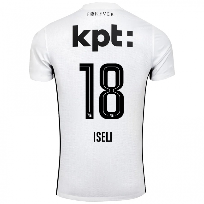 Kinderen Marco Iseli #18 Wit Zwart Uitshirt Uittenue 2024/25 T-Shirt