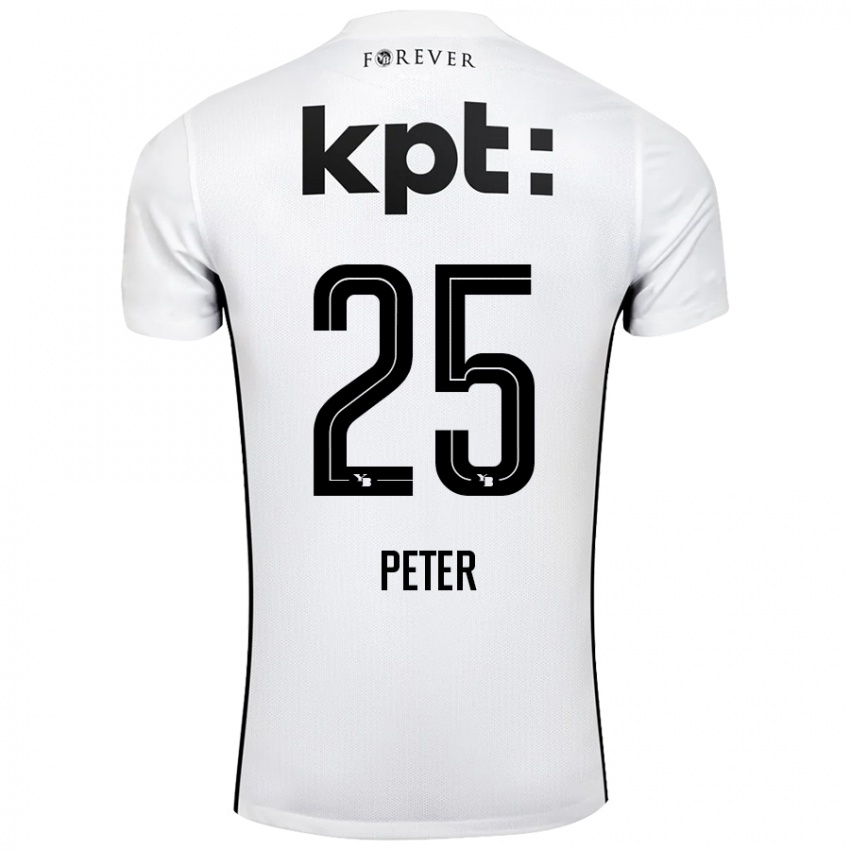 Kinderen Luc Peter #25 Wit Zwart Uitshirt Uittenue 2024/25 T-Shirt