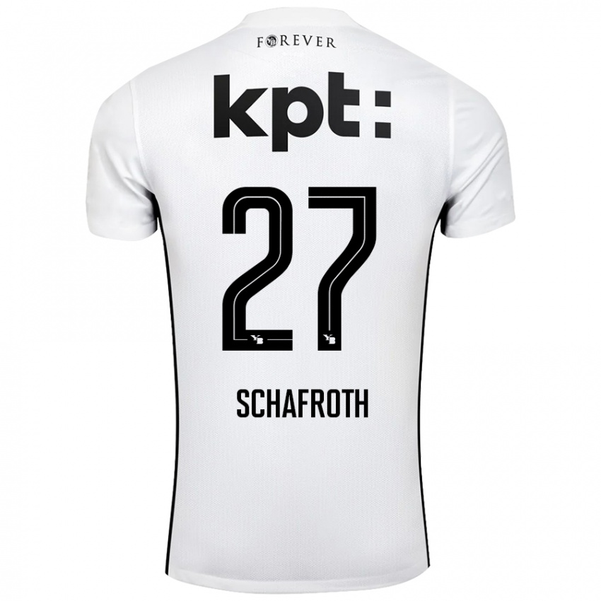 Kinderen Reto Schafroth #27 Wit Zwart Uitshirt Uittenue 2024/25 T-Shirt