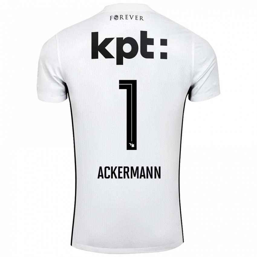 Kinderen Jara Ackermann #1 Wit Zwart Uitshirt Uittenue 2024/25 T-Shirt