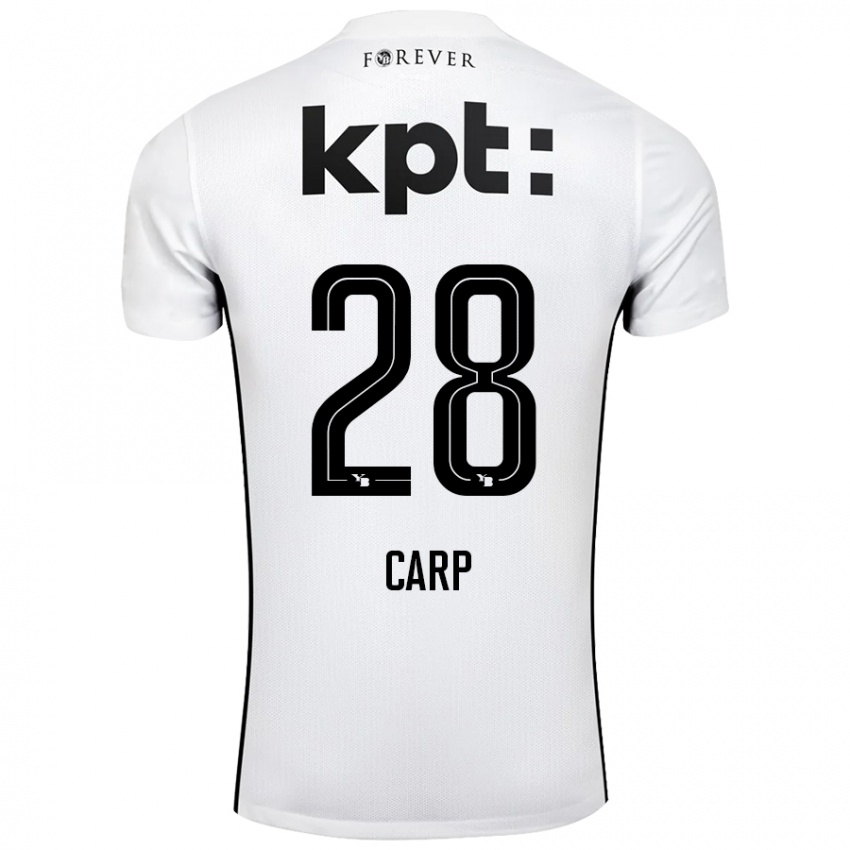 Kinderen Cristina Carp #28 Wit Zwart Uitshirt Uittenue 2024/25 T-Shirt