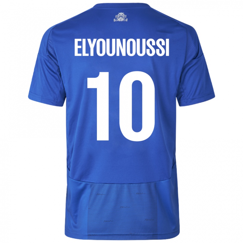 Kinderen Mohamed Elyounoussi #10 Wit Blauw Uitshirt Uittenue 2024/25 T-Shirt