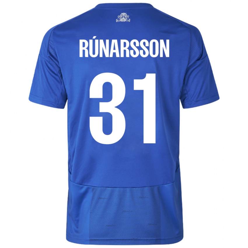 Kinderen Runar Alex Runarsson #31 Wit Blauw Uitshirt Uittenue 2024/25 T-Shirt