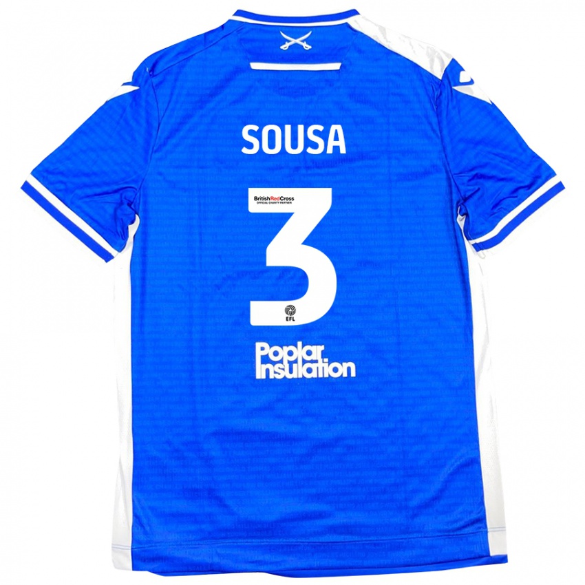 Heren Lino Sousa #3 Blauw Wit Thuisshirt Thuistenue 2024/25 T-Shirt