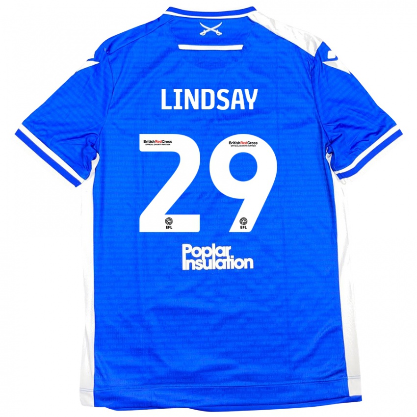 Heren Jamie Lindsay #29 Blauw Wit Thuisshirt Thuistenue 2024/25 T-Shirt