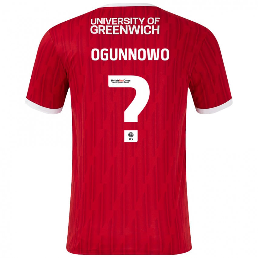 Heren Joshua Ogunnowo #0 Rood Wit Thuisshirt Thuistenue 2024/25 T-Shirt