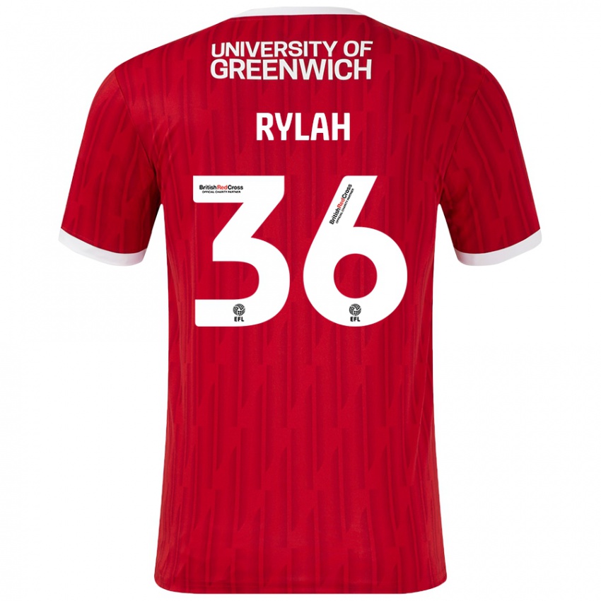 Heren Henry Rylah #36 Rood Wit Thuisshirt Thuistenue 2024/25 T-Shirt